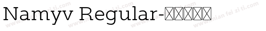 Namyv Regular字体转换